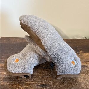 Carhartt Women’s Cozy Gray and Tan Mittens